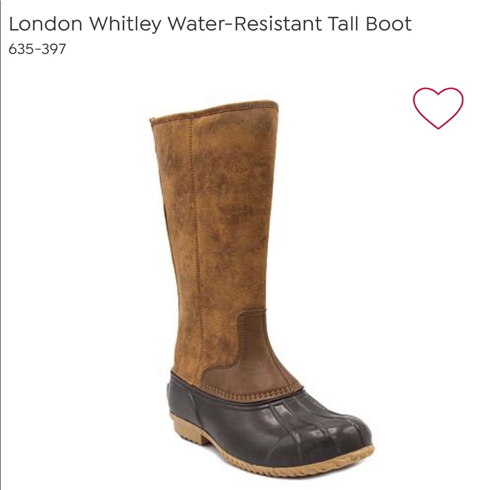 London Fog Whitley Water Resistant Tall Boots NWOT